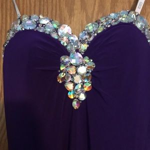 Purple prom dress like new size 0